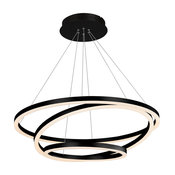 Tania Trio Circular LED Chandelier, Black