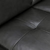 Bergen 87" Genuine Leather Square Arm Sofa, Pewter