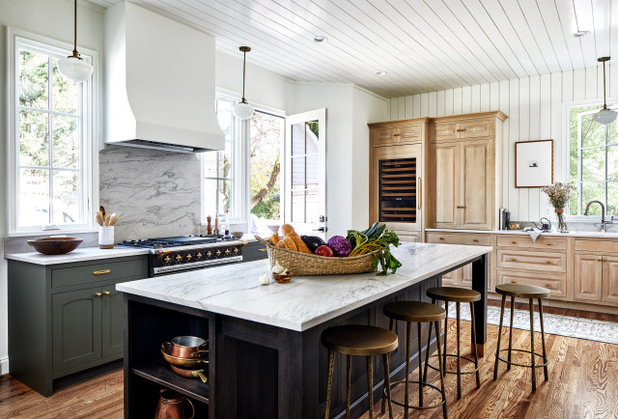 Transitional Kitchen by Alison Giese Interiors