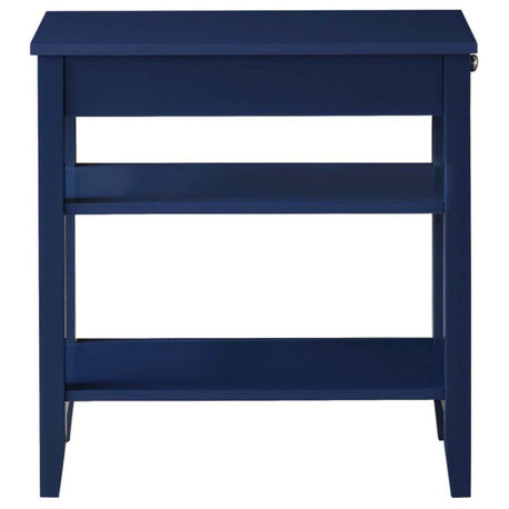 American Heritage 1 Drawer Chairside End Table With Shelves