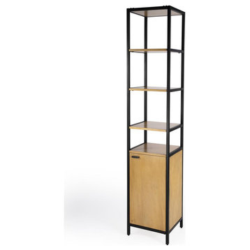 Butler Hans Narrow Wood and Iron 84 Etagere Bookcase