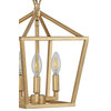 Pagoda Lantern Metal LED Pendant, Brass Gold, Width: 10"