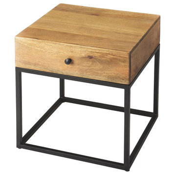 Brixton Iron & Wood End Table - Multi-Color
