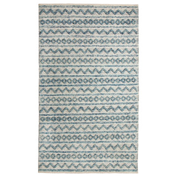 Dynamic Rugs Heirloom 91004-144 Rug 2'x4' Teal/Ivory Rug