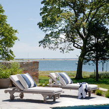 pool furniture and pillows