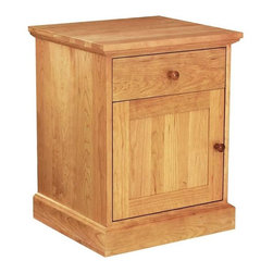 New England Shaker Nightstand with Door - Nightstands And Bedside Tables