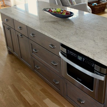 Elegant white and Driftwood Kitchen Remodel