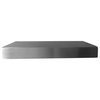 Brushed Stainless Steel Floating Shelf, 24"x12"x2.5"