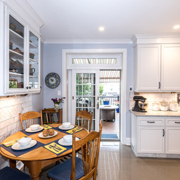 Bright Traditional White Kitchen Remodel | Timeless Cabinetry & Farmhouse Sink