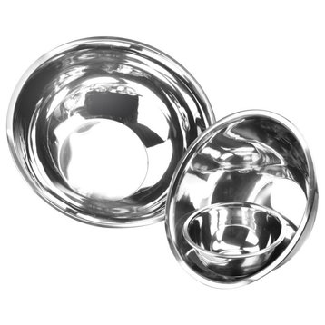 Deep Heavy Duty Stainless Steel Mixing Bowls, Set of 3