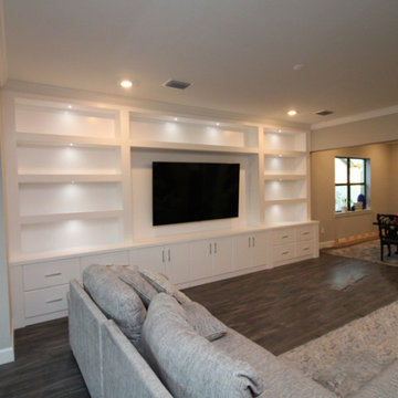 Custom Built-In Entertainment Center - Floor to Ceiling, Wall to Wall