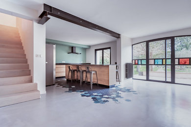 Idée de décoration pour une salle de séjour design.