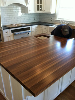 butcher block kitchen walnut island countertop countertops wood counter boos kitchens farmhouse gray floors tops dark diy cabinets blocks islands