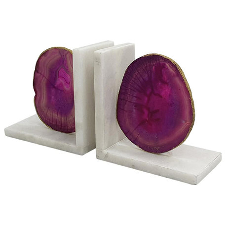 Agate Bookend, Pink