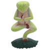 Novica Yoga Frog Wood Statuette