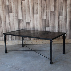Reclaimed Wood & Iron Coffee Table - Coffee Tables