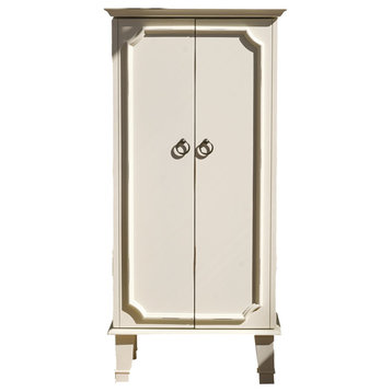 Charlize Jewelry Armoire, White