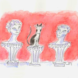 CAT STATUARY by MOLLY BRANDENBURG - Prints And Posters