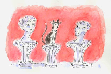 CAT STATUARY by MOLLY BRANDENBURG