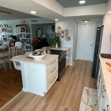 Beautiful Transitional Kitchen Remodel Done in Snow White Colored Cabinets