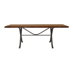 Arvada Console Table with Iron Base - Coffee Tables