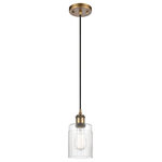 Innovations Lighting - Hadley 1-Light Mini Pendant, Brushed Brass, Clear - A truly dynamic fixture, the Ballston fits seamlessly amidst most decor styles. Its sleek design and vast offering of finishes and shade options makes the Ballston an easy choice for all homes.