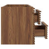 Modway Render 48" MDF and Particleboard Bathroom Vanity Cabinet - Walnut
