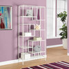Monarch Contemporary Modern Bookshelf With White Finish Clear I 7159