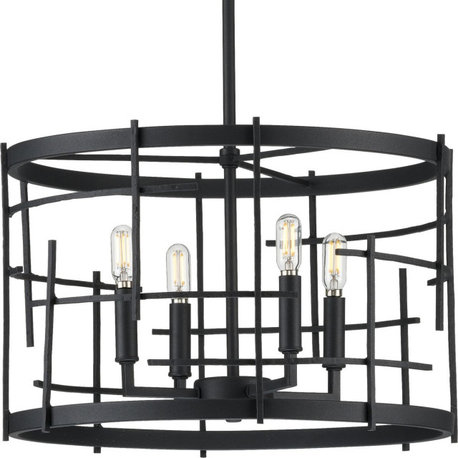 Torres Collection Black 4-Light Chandelier