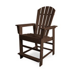 Polywood South Beach Counter Chair, Mahogany