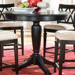 American Drew 919-706R Bar Height Pedestal Table Camden - Black - Dining Tables
