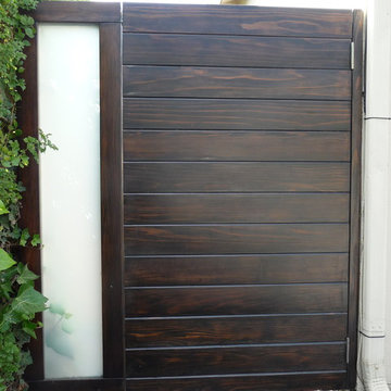 Wood and Frosted Glass side gate, Brentwood