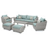 Cannes 8-Piece Outdoor Sofa and Club Chair Seating Set by RST Brands, Mint