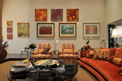 Inspiration for a transitional living room remodel in Chicago