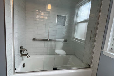 Inspiration for a contemporary bathroom remodel in Detroit