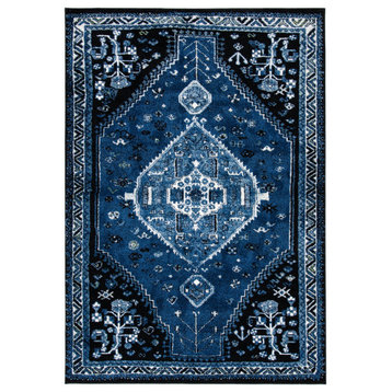 Safavieh Vintage Hamadan Vth201M Traditional Rug, Blue and Black, 5'3"x7'6"
