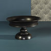 Large 12" Bronze Metal Centerpiece Bowl | Footed Fruit Decorative Pedestal