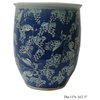 Chinese Blue & White Butterflies Porcelain Narrow Pot Planter