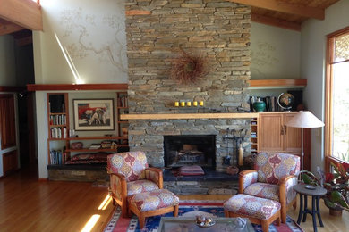 Inspiration for a rustic family room remodel in San Luis Obispo