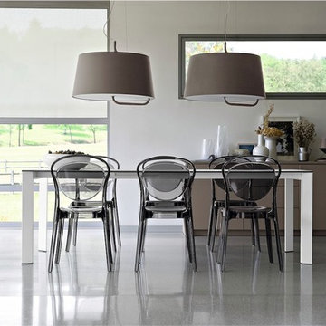 Parisienne Chairs - Transparent Smoke Grey Seat Finish