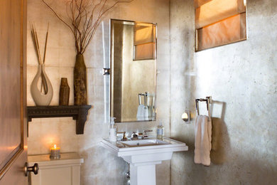 Design ideas for a powder room in Los Angeles.