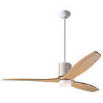 The Modern Fan Co. - LeatherLuxe Fan, White/Ivory, 54" Maple Blades With LED, Wall Control - From The Modern Fan Co., the original and premier source for contemporary ceiling fan design: the LeatherLuxe DC Ceiling Fan in Gloss White and Ivory Leather with Maple Blades, 17W LED Light and choice of control option.