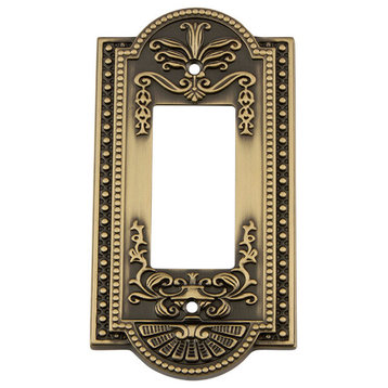 NW Meadows Switch Plate With Single Rocker, Antique Brass