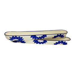 Stoneware Olive Boat (Set of 2) &ndash; Jinane, by Le Souk Ceramique - Products
