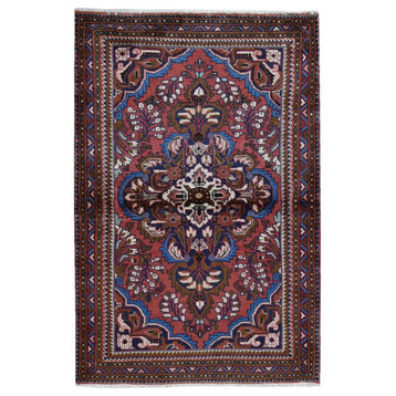 New Persian Lilihan Pure Wool Hand Knotted Oriental Rug, 3'6" x 5'5"