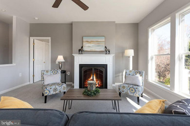 Family room - traditional family room idea in DC Metro