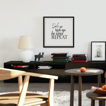 "Wake Up Be Kind Repeat" Framed Painting Print