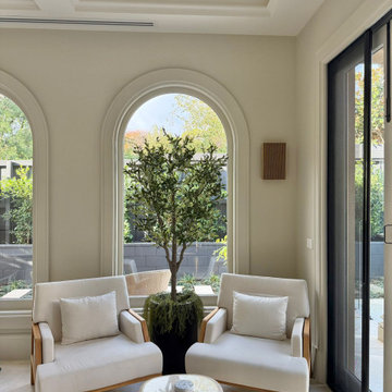 Minimalistic Decor with Artificial Olive Trees