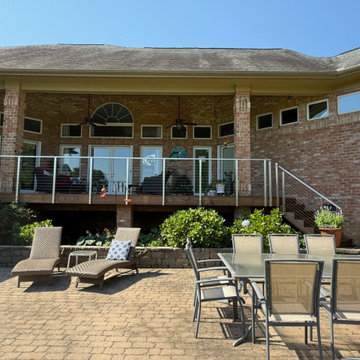 Modern Cable Railing Meets Classic Brick