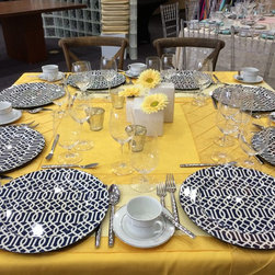 Navy Blue Trellis Charger Plate - Charger Plates